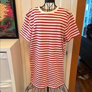 Ellison Red and White Striped Dress-Sz L